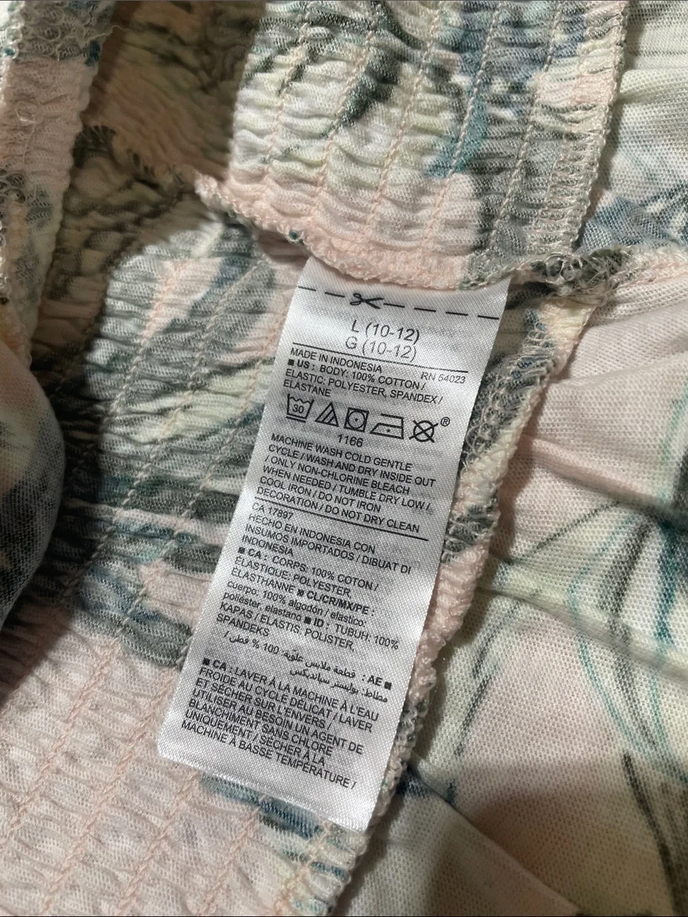 Girls Old Navy Pink and Green Tropical Print Tank Top